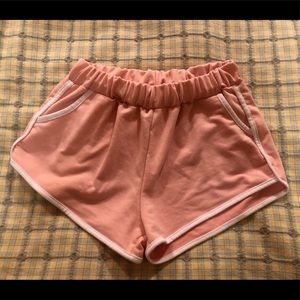 Pink sweat shorts